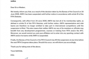 官方：FIFA暂停尼泊尔足协会员资格，尼泊尔无法参加国际比赛-wg